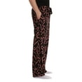 thumbnail image 2 of #followme Microfleece Mens Buffalo Plaid Pajama Pants with Pockets (Black - Candy Cane, Small), 2 of 3