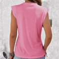 thumbnail image 3 of fatyb Womens Cap Sleeve Tank Tops Crew Neck Summer Casual Shirts Loose Solid Color Basic Tee Blouses, 3 of 7