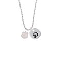 thumbnail image 2 of Delight Jewelry Stainless Steel Keep Her Safe Police Badge - Silvertone Script Initial Disc - D - Charm Necklace, 20"+3", 2 of 4