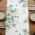 thumbnail image 5 of Table Runners 90 Inches Long Dress Scarves, Eucalyptus Leaves Farmhouse Coffee/Dining/Kitchen Table Runner for Living Room, Daisy Spring Floral Botanical Watercolor 13x90 Inch, 5 of 9