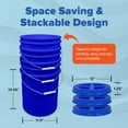 thumbnail image 3 of ePackageSupply Premium 5 Gallon Food Grade Plastic Pail with Gamma Seal Lid | Made in USA | BPA-Free | Heavy-Duty 90 Mil | Airtight Stackable Container, 1 Count, 3 of 9