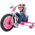 thumbnail image 3 of Razor FlashRider 360 Tricycle with Sparks - Pink, 16" Front Wheel, Ride-On Trike Toy for Kids Ages 6+, 3 of 8