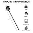 thumbnail image 2 of Stainless steel espresso spoon, mini teaspoon, coffee sugar dessert cake ice cream cappuccino, 4 packblack, 2 of 4