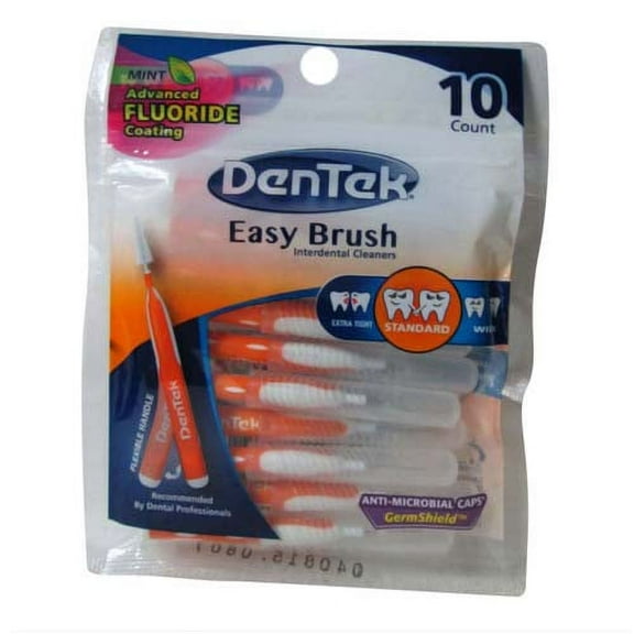 "Dentek Easy Brush Cleaners For Plaque Removal, 10 Ea, 3 Pack"