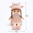 thumbnail image 3 of 18 Inch Purple Lamb Stuffed Animal Plush Student Doll with Girl Toys for Dress Up Single Pack, 3 of 9