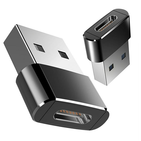 2pcs USB C Female to USB Male Adapter Type C to USB A Connector for Laptops Chargers Device