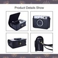 thumbnail image 4 of ORUYROP Mini EVO Case for Fuji Instax Mini EVO Camera, Adjustable Shoulder Strap, PU Leather, Black, 1 Pack, 4 of 7