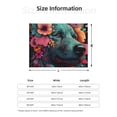 thumbnail image 5 of Naloa Colorful Flower Dog A Flannel Blankets - Thick and Warm Blanket for Winter, Soft Fuzzy Plush King Blanket for All Seasons40"x30", 5 of 6