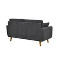 thumbnail image 4 of Cterwk Mid-Century Modern Corduroy Sofa Couch with Wood Legs, 2 Seat Loveseat Sofa for Living Room, Office, Bedroom, Gray, 4 of 8