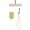 Gold, variant on Freestanding Bathtub Faucet, 16" Shower Head System Ceiling Mounted Shower, Matte Black Freestanding Tub Filler,Brass Standalone Tub Faucet, Bath & Faucets Freestanding Tub Faucets