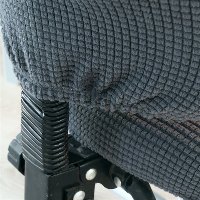2 Pieces Corn Kernel Split Office Chair Cover Anti-dust Protective Sheath Universal Outer Protector Solid Rotating Slipcover dark grey