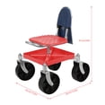thumbnail image 3 of Mohsoe Gardening Mobile Seat with Storage Tray 150kg Capacity, Height Adjustable 51-61cm, Rust-Resistant Steel Frame, Lightweight Garden Work Stool with Wheels, 3 of 11