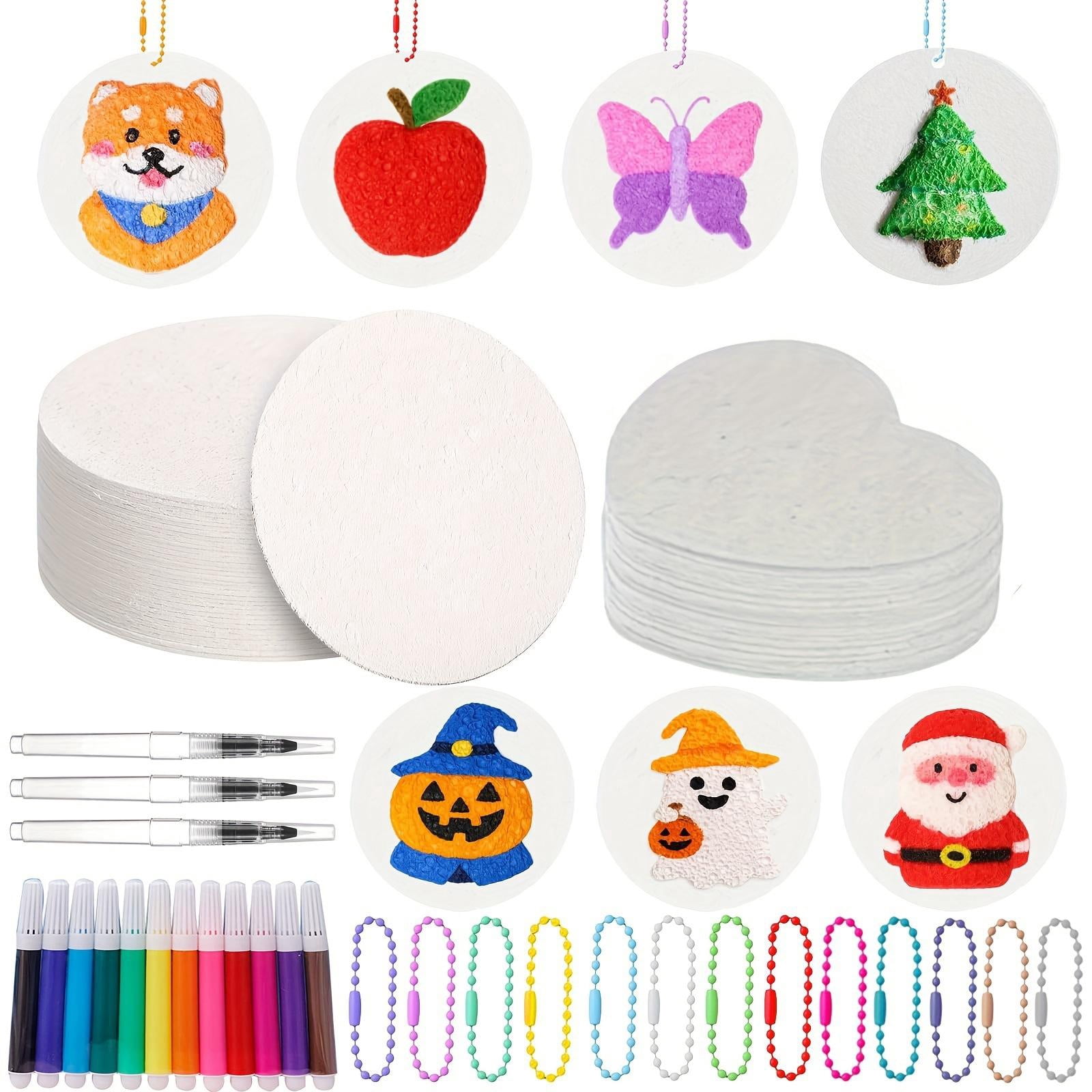 GUOOL Foam Texture Painting Kit Drawing DIY Art Set DIY Convenient Crafts Gift Home Texture Tool with Markers for Girls Kids