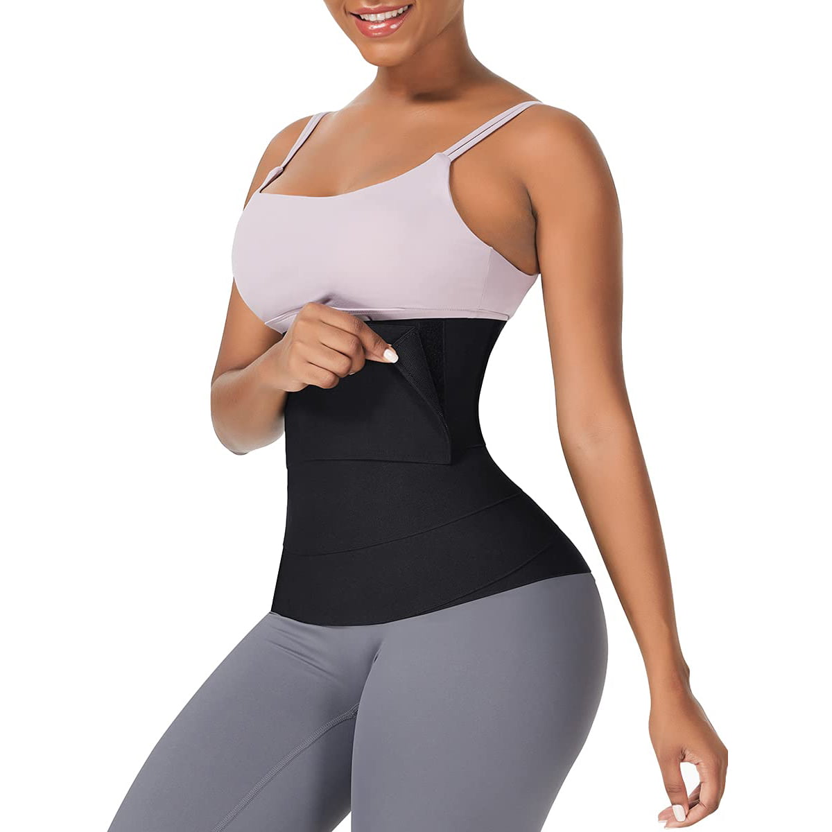 Tiktok Plus Size Waist Trainer for Women Bandage Tummy Wrap Waist Trimmer Belt Slimming Body Shaper Compression Wrap 