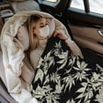 thumbnail image 5 of Leaves Pattern Throws Blanket Fleece Soft Cozy Warm Plush for Travel Chair Bedroom Living Room Sofa 60"x50", 5 of 7
