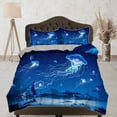 thumbnail image 1 of Mágico medusas ropa de cama azul funda nórdica, el océano rubor juego de cama de animales marinos, 1 of 4