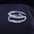 thumbnail image 6 of Round White Cubic Zirconia Curve Enhancer Guard Ring 10k White Gold Ring Size - 10, 6 of 8