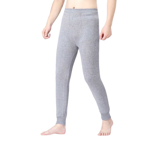 Minnieouse Hombre Leggings térmicos Terciopelo Cómodo Otoño Invierno Cálido Oficina Escuela Dormir Ropa interior Pantalones para hombre Ropa interior Gris claro S Minnieouse AP013774-03