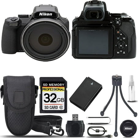 Nikon COOLPIX P1000 Digital Camera 83x Optical Zoom WiFi +Case +Tripod- 32GB Kit