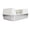 White, variant on BOKYAN Stainless Steel Cat Litter Box Enclosed High Sided Anti Splashing Pet Pan, Easy to Clean Rectangle Toilet for Small Medium Cats, 20.87 inches / 53 cm Length, Black