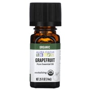 Aura Cacia Organic Grapefruit Essential Oil 0.25 oz Oil