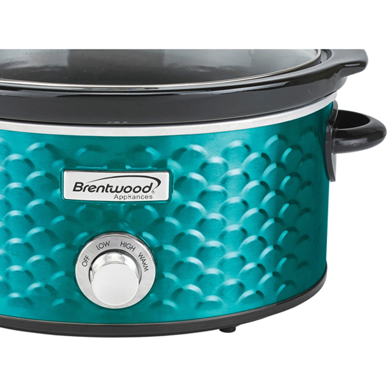 Brentwood Scallop Pattern 4.5 qt Slow Cooker, Blue