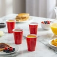 thumbnail image 3 of GUSTO 9 Oz Plastic Cups Disposable Drinking Party Cups, Red 50-Pack, 3 of 9
