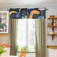 thumbnail image 4 of Dinosaurs in Space Curtain Valances Farmhouse Design Window Treatment Decor Blackout Rod Pocket for Windows Living Room Kitchen 54" x 18", 4 of 5
