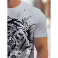 thumbnail image 4 of Men's 3D Premium White Tiger Print T-Shirt For Casual Wear, Durable High-Quality Fabric, Ideal For Restaurant Home, Lightweight And Comfortable Fit, Stylish Design For Everyday Use, 4 of 5
