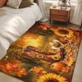 thumbnail image 4 of 3'x5' Area Rugs, Orange Western Fall Indoor Outdoor Area Rug for Living Room Bedroom, Sunflower Thanksgiving Pumpkin Washable Bathroom Rugs Kitchen Floor Carpet Mats Home Decor Aesthetic, 4 of 8