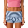thumbnail image 2 of Ruimatai Women's Biker Shorts High Waisted Striped Stretch Soft Casual Yoga Shorts for Workout Daily Wear Loungewear, 2 of 6