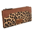 thumbnail image 5 of Wrangler Cow Print Wallets Womens Bifold Credit Card Wallet Women's Wallets, Card Cases & Money Organizers Brown Wallet for Women Ladies Female Cash Wallet with Smooth Zipper, 5 of 7