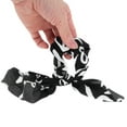 thumbnail image 4 of Unique Bargains 1 Pc Tie Triangle Letter Ribbon Scrunchies for Home Black White, 4 of 6