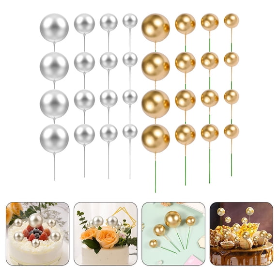 LOLIPPYY 40pcs Colorful Fairy Cake Toppers Decorations for Birthday, New Year, Party, Wedding, and Special Celebrations