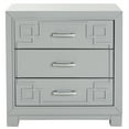 thumbnail image 4 of SAFAVIEH Raina Three Drawer Greek Key Night Stand Grey, 4 of 13