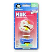 Gerber Nuk Bpa Free New Born Orthodontic Pacifier Latex Size 1(Colors May Vary) - 2 Ea