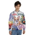 thumbnail image 4 of Watercolor Hello Winter Chihuahua Chill Christmas Welcome All Over Print 3D Baseball Jacket Dog Lover Gifts Idea Bomber Jacket Softball - 00016, 4 of 6