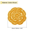 thumbnail image 2 of Uxcell 4Pcs Crochet Doilies 3.94" Cotton Woven Fabric Coasters, Round Handmade Coasters with Floral Apricot, 2 of 5