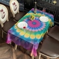 thumbnail image 2 of Pink Tie Dye Petal Mandala Pattern Rectangle Tablecloth 60"x102",Waterproof Polyester Rectangle Table Cloth, Wipeable Spillproof Polyester Tablecloth for Dining, Camping, Indoor and Outdoor, 2 of 6