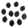 thumbnail image 4 of Abbracc 10 Vintage Base Pendant Base Tray Blank Jewelry Making Black, 4 of 8