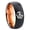 Black And Rose Gold, variant on Angry Baseball Dome Brush Black Polish Edge Men's Ring 10MM