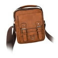 thumbnail image 4 of Bolso de hombro para hombre, bolso con asa y correa ajustable, bolso cruzado estilo retro de moda. Marrón, 4 of 9