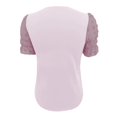thumbnail image 3 of Gibobby Blusa Casual de Mujer Blusa gasa con cuello en V color liso para mujer con mangas(Rojo,XL), 3 of 5