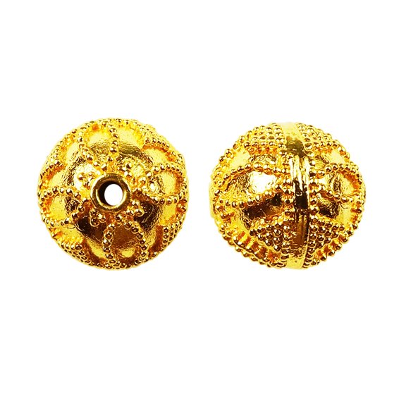BG-121 18K Gold Overlay Bali Bead