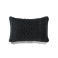 thumbnail image 1 of Lumbar Dark Heather Gray Chunky Cable Knit With Feather Down Insert Pillow, 1 of 1