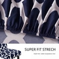thumbnail image 4 of Stretch Dining Chair Covers, Geometric Print Chair Slipcovers, Removable Seat Protector for Kitchen Hotel Table Banquet-Pack of 4, 4 of 5