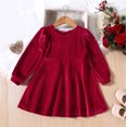 thumbnail image 2 of Toddler Girls Long Sleeve Dresses Bowknot Hollow Out Princess Dress Clothes 9-12 Months, 2 of 7