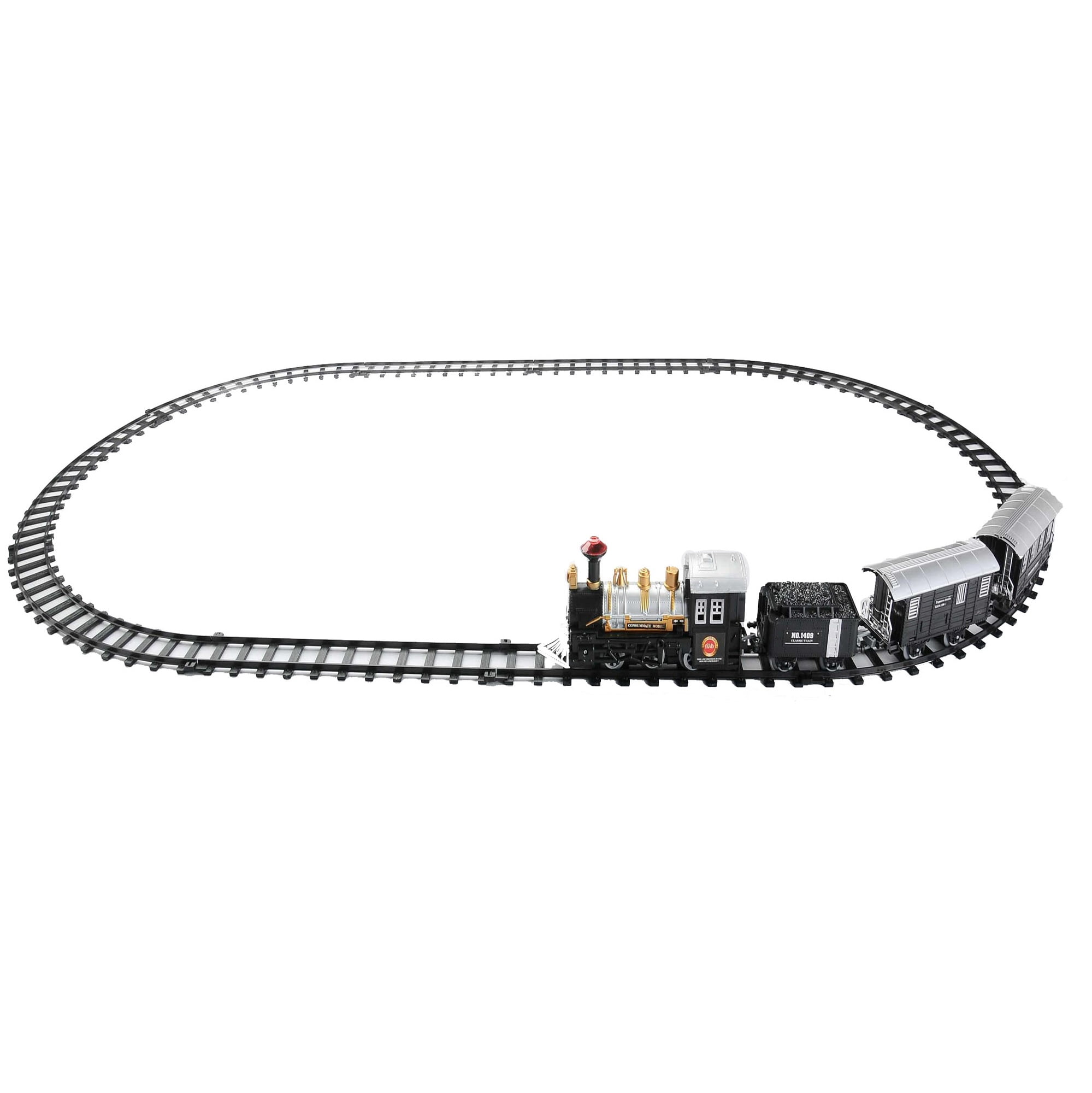 Northlight 17-Piece Black Consummate Animated Classic Train Set
