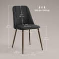 thumbnail image 3 of HOMCOM Ensemble de 4 Chaises de Salle à Manger, Chaise d'Appoint avec Revêtement Toucher Velours, 3 of 10