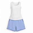 thumbnail image 1 of Set Pijama George para Mujer, sin Manga Azul Talla G 2 piezas, 1 of 4